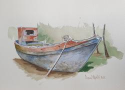 Barca da pesca - acquerello - cm. 40x28 h.