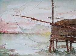 Il capanno - acquerello - cm. 40x30 h.