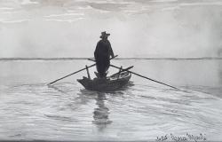 Pescatore - acquerello - cm. 30x20 h.