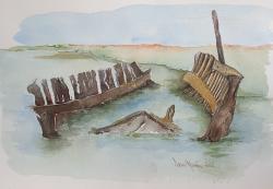 Relitto di Peata - acquerello - cm. 40x28 h. 