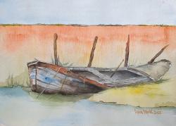 Relitto di mototopo - acquerello - cm. 40x28 h.