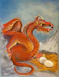 Il Drago - pastello morbido - cm. 30x40 h.