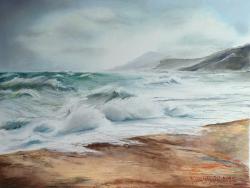 Tempesta in arrivo - pastello morbido - cm. 40x30 h.