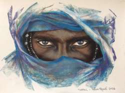 Tuareg - pastello morbido - cm. 40x30 h.