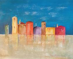 Burano 2 - tempera su tavola - cm. 42x34 h.