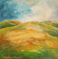 Colline Inglesi - acrilico su tela - cm. 30x30