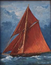 La Vela - tempera su legno - cm. 34x42