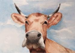 La Mucca - acquerello - cm. 20x28